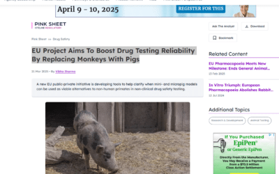 EU Project Aims To Boost Drug Testing Reliability By Replacing Monkeys With Pigs
